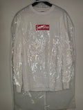 Supreme Box logo LS tee white/red FW20